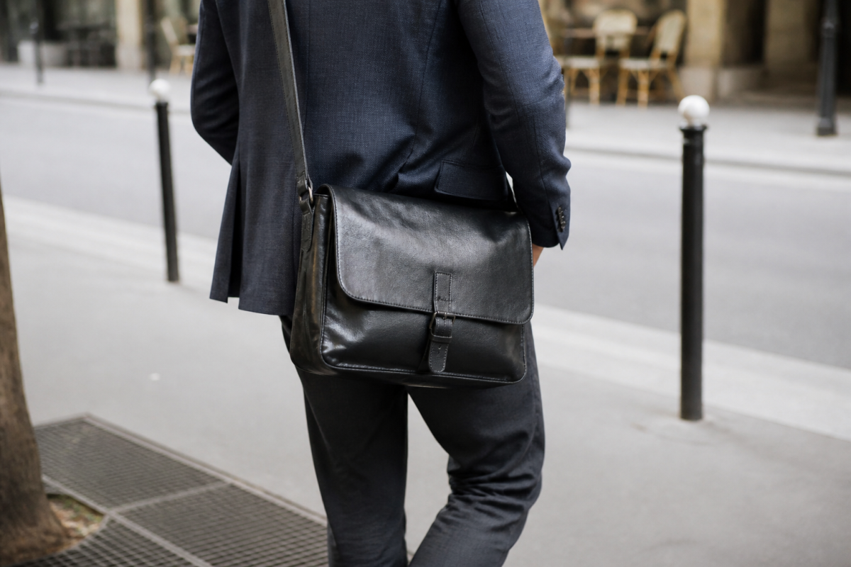 Porte-documents sacoches messenger cuir noir camel gris